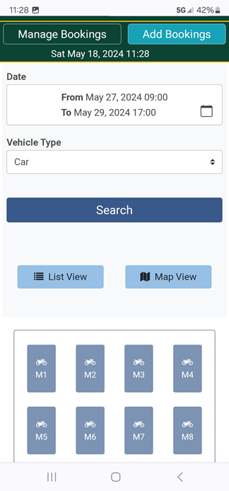 Parking Spot Map View